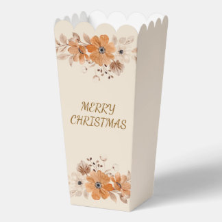 Elegant Rustic Boho Floral Christmas Favor Boxes
