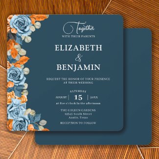 Elegant Rustic Boho Navy And Rust Wedding