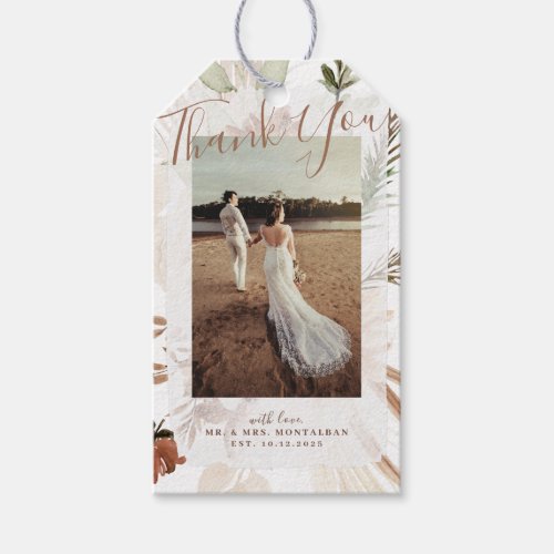 Elegant Rustic Boho Pampas Gift Tag