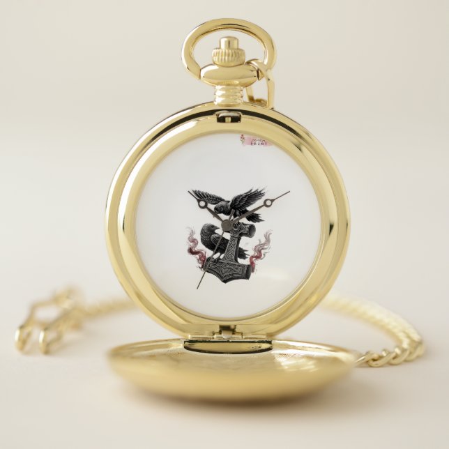 Elegant Rustic Boho Wedding Custom Photo Modern Co Pocket Watch (Inside)