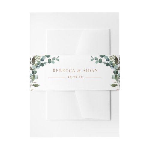 Elegant Rustic Botanical Greenery Gold Wedding