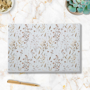 Elegant Rustic Brown Floral Botanical Pattern HP Laptop Skin