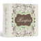 Elegant Rustic Brown Green Floral Recipe Binder