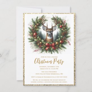 Elegant Rustic Christmas Deer Holiday Party 