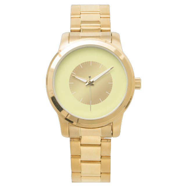 Elegant Rustic  Classic Gold Teal Men's Watch (Front)