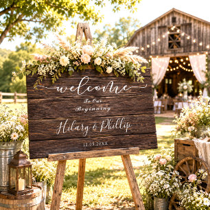 Elegant Rustic Country Barn Wood Wedding Sign