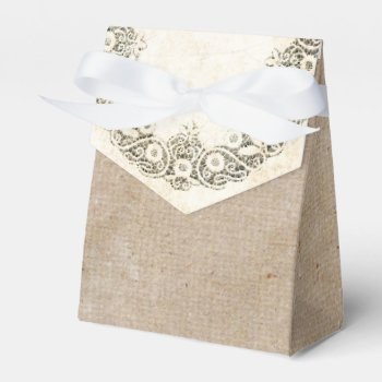 Elegant Rustic Country Lace Favor Boxes by justbecauseiloveyou at Zazzle