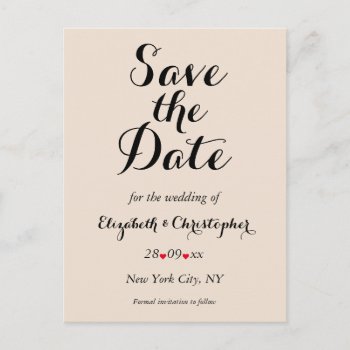 Elegant Rustic Earth Wedding Save The Date Postcard by iCoolCreate at Zazzle