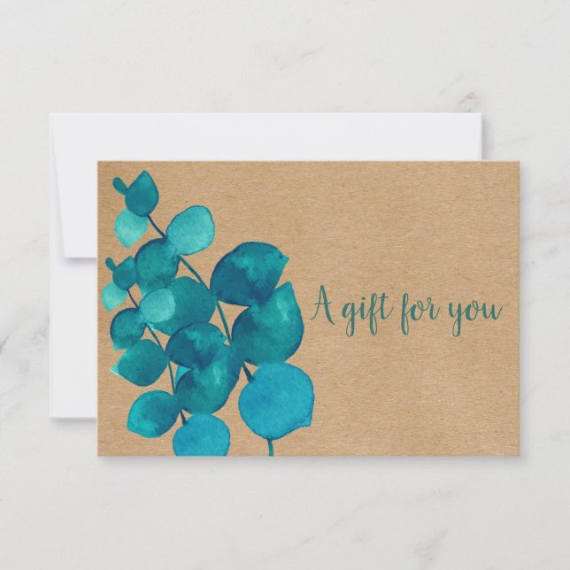 Elegant Rustic Eucalyptus Gift Certificate (Front)