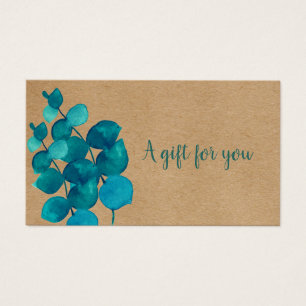 Elegant Rustic Eucalyptus Leaves Gift Certificate