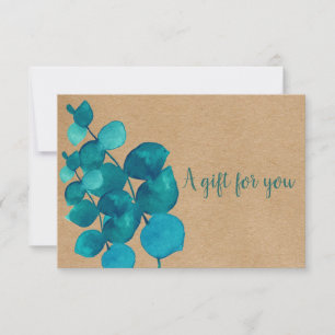 Elegant Rustic Eucalyptus Leaves Gift Certificate