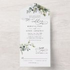 Elegant Rustic Eucalyptus Leaves Greenery Wedding