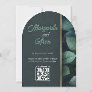 Elegant Rustic Eucalyptus Wedding Invitation