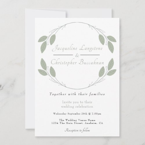 Elegant Rustic Eucalyptus Wedding Invitations