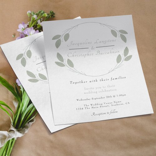 Elegant Rustic Eucalyptus Wedding Invitations Flyer