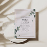 Elegant Rustic Eucalyptus Wedding Rose Gold Foil Invitation at Zazzle