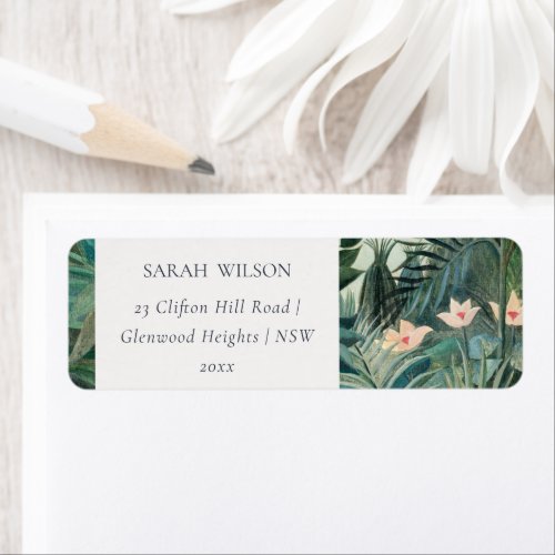 Elegant Rustic Exotic Tropical Rainforest Address Label
