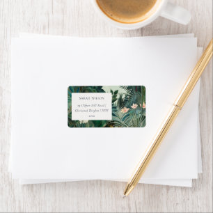 Elegant Rustic Exotic Tropical Rainforest Address Label