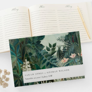 Elegant Rustic Exotic Tropical Rainforest Wedding Guest Book