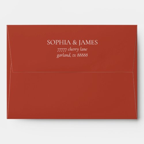 Elegant Rustic Fall Autumn Floral Wedding Envelope