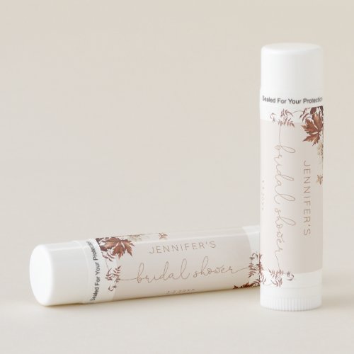 Elegant rustic fall bridal shower favors lip balm