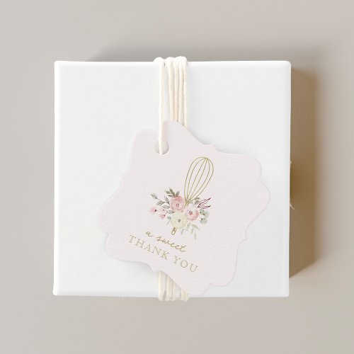 Elegant Rustic Floral Bakery A Sweet Thank You Favor Tags
