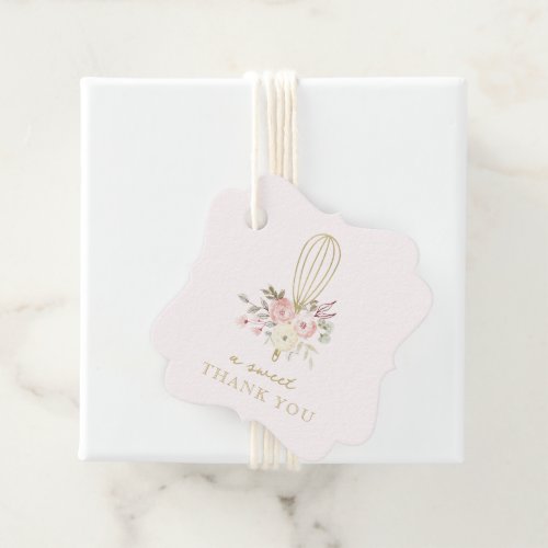Elegant Rustic Floral Bakery A Sweet Thank You Favor Tags