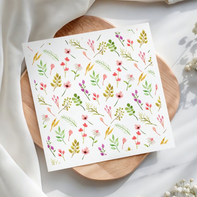 Elegant Rustic Floral Garden Baby Shower Napkins (Creator Uploaded)
