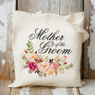 Elegant Rustic Floral Mother of the Groom Tote Bag