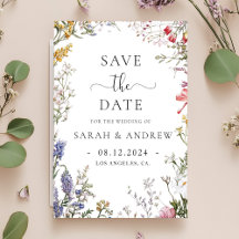 Elegant Rustic Floral Wedding Save The Date