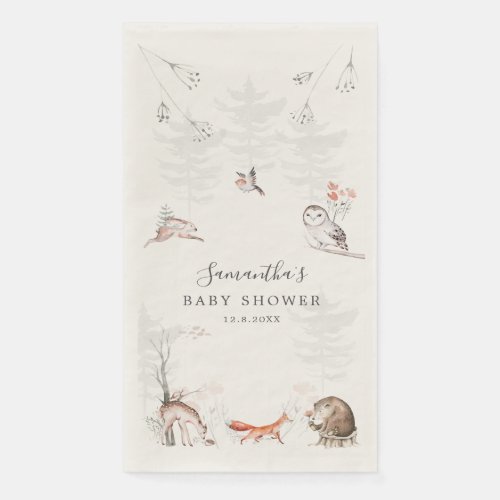 Elegant Rustic Forest Animals Baby Shower