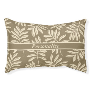 Elegant & Rustic Forest Foliage Pattern Cat or Dog Pet Bed