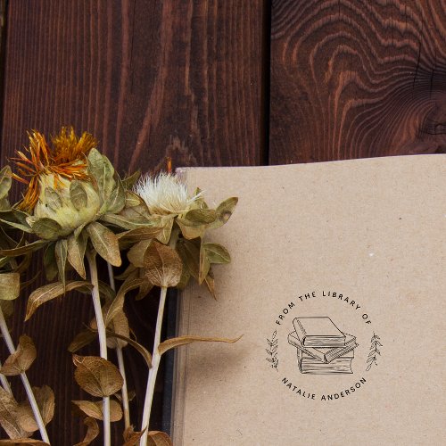 Elegant Rustic From The Library Of Self_inking Stamp