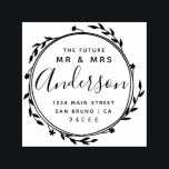 Elegant Rustic Future Mr & Mrs Return Address Self-inking Stamp<br><div class="desc">Create your own Elegant Rustic Future Mr & Mrs Return Address rubber stamp using this template designed for you by Rubber Stamps. Perfect for any soon to be married couple looking to add their own personal touch to their correspondence. Add your details quickly and easily using the "personalize this template"...</div>