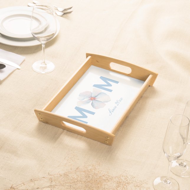 Elegant Rustic Gift Mother's Day Serving Tray (Front)