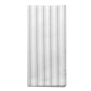 Elegant Rustic Gray French Cottage Stripes Cloth Napkin