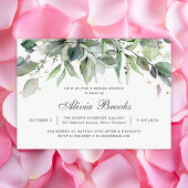 Elegant Rustic Greenery Bridal Brunch Invitation
