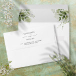 Elegant Rustic Greenery Floral Wedding Envelope<br><div class="desc">Featuring pretty floral greenery inside,  this chic return address envelope can be personalized with your names and address details in elegant typography.  Designed by Thisisnotme©</div>