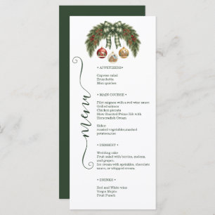 Elegant Rustic Holiday Weeding Menu