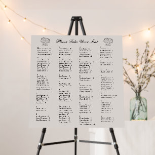 Elegant Rustic Horse Country Wedding Seating Chart Foam Board