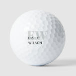 Elegant Rustic Ivory Dusky Grey Green Monogram Golf Balls at Zazzle