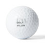 Elegant Rustic Ivory Dusky Grey Green Monogram Golf Balls