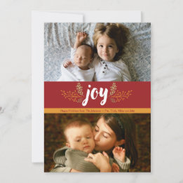 Elegant Rustic Joy Holiday 2-Photo