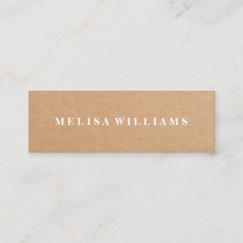 Elegant Rustic Kraft Mini Business Card