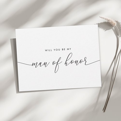Elegant Rustic Lace Will You Be My Man of Honor Invitation Postcard