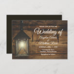 Elegant Rustic Lantern Lights Wedding Card at Zazzle