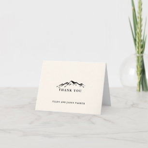 Elegant Rustic Mountain Wedding Thank You Card