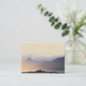 Elegant Rustic Mountains Add Your Text Business Card (Standing Front)