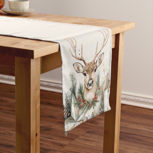 Elegant Rustic Noel Christmas Table Runner (In Situ)