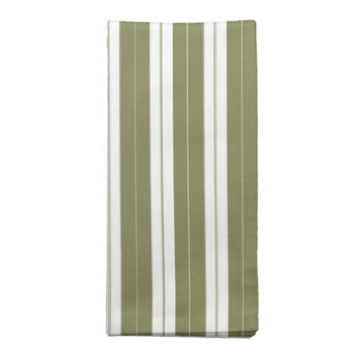 Elegant Rustic Olive Green French Stripes  Cloth Napkin